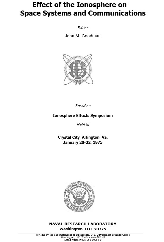 Front page of Ionospheric Efffects Symposium 1975