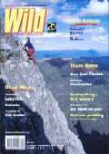 Cover of Wild magazine featuring Federation Peak,

Lake Jeeves 900m below the free climber is to the right.