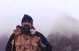 Harvey on top of Moss Ridge 

 with peak of Federation behind 

 but obscured by cloud